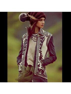 Free People Stitched Quills Jacket Size Medium